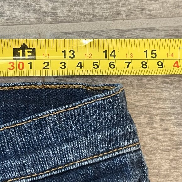 Hudson Womens Natalie Mid Rise Crop Denim Skinny Jeans Size 29 Dark Wash Raw Hem - Picture 10 of 12